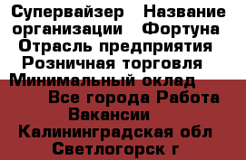 Супервайзер › Название организации ­ Фортуна › Отрасль предприятия ­ Розничная торговля › Минимальный оклад ­ 19 000 - Все города Работа » Вакансии   . Калининградская обл.,Светлогорск г.